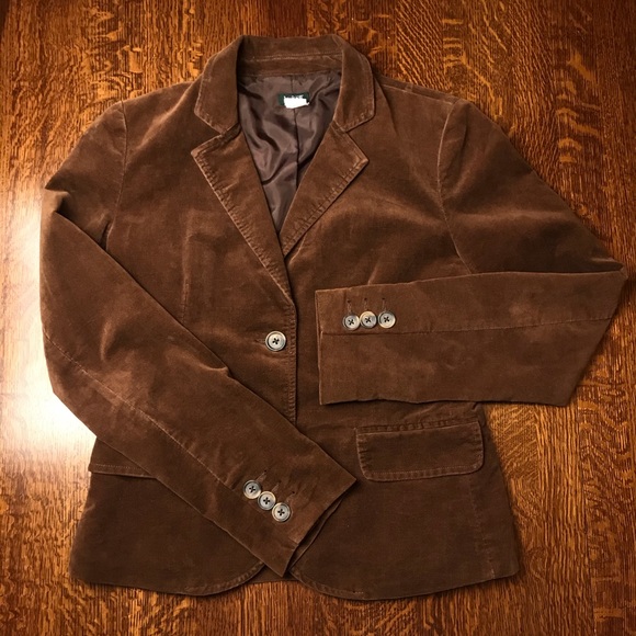 J. Crew Jackets & Blazers - J. Crew Brown Velvet Blazer and Button Detail EUC